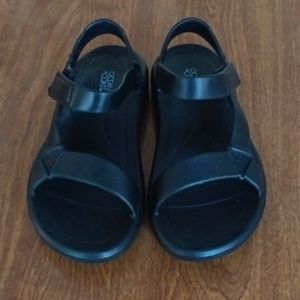Women's black Ocean + Coast sandals. Size 8